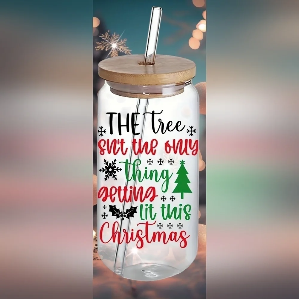 THE TREE ISN'T THE ONLY THING GETTING LIT THIS CHRISTMAS  Glass Tumbler
